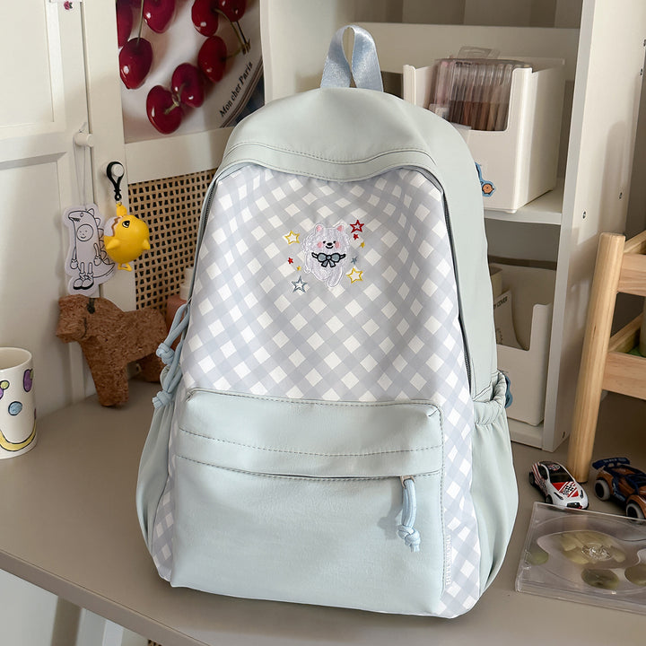 Cute Decorative Checked Pattern Backpack Stornfield