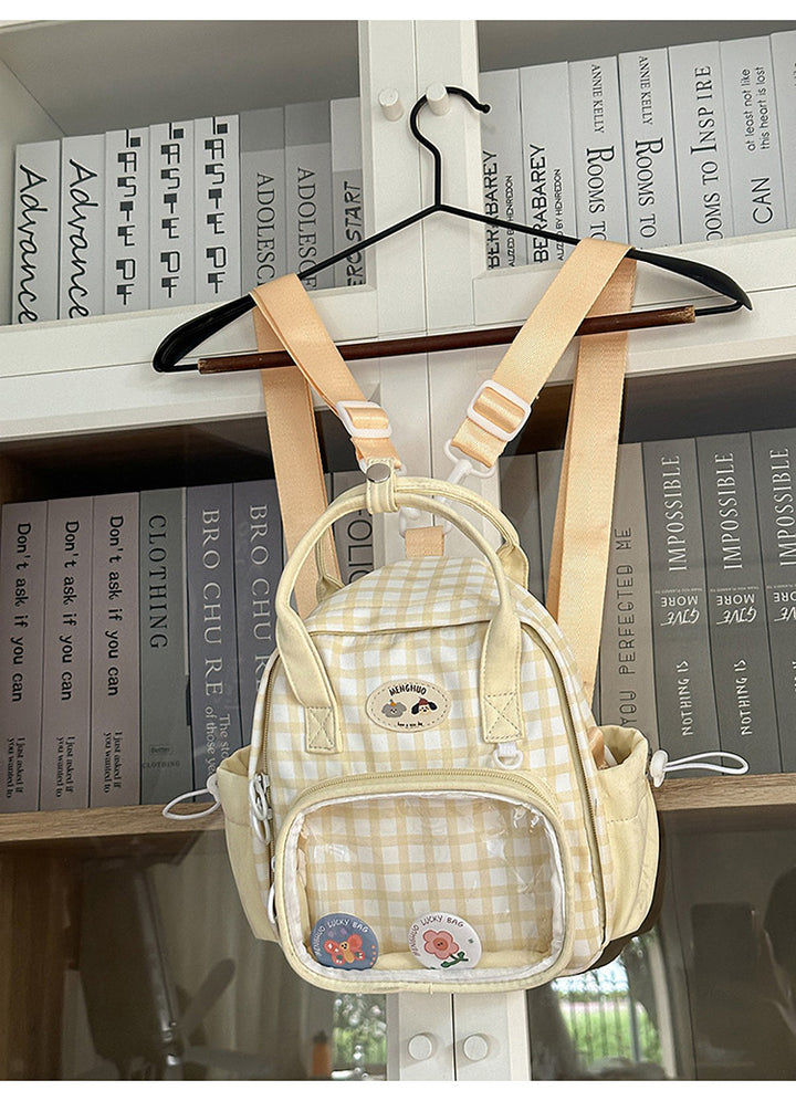 Cute Plaid Mini School Backpack
