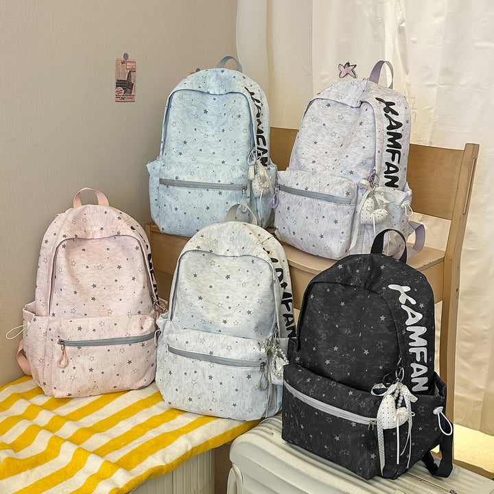 Star-Patterned School Backpack Stornfield