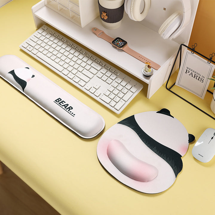 Cute Cartoon Panda-Themed Mouse Pad