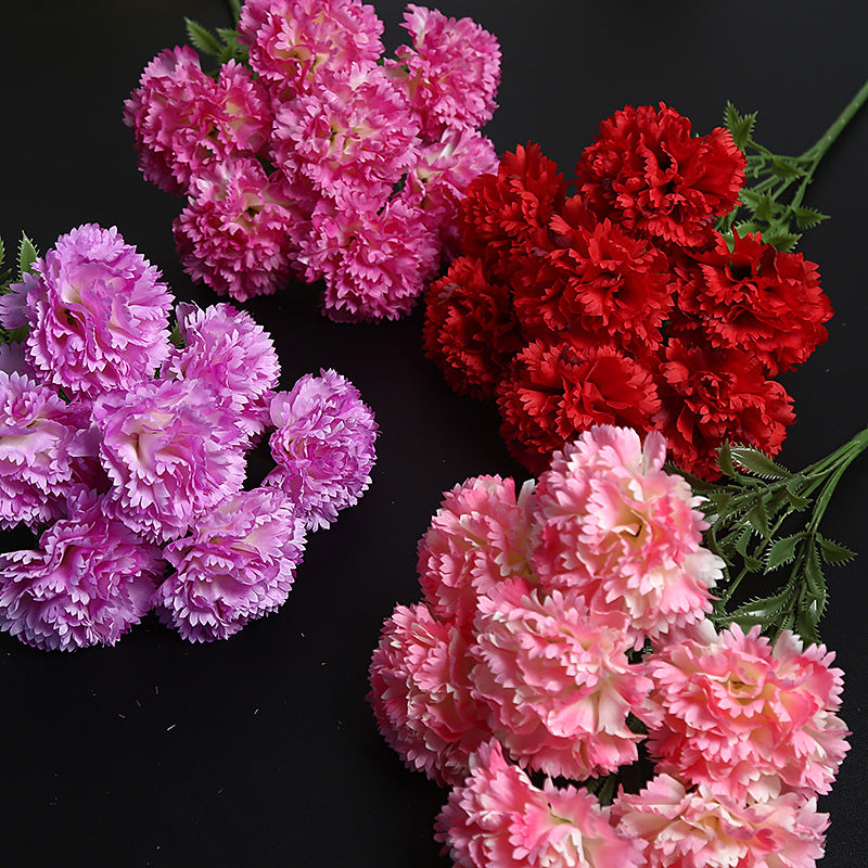 Artificial Carnation Bouquet for Home Decor Display