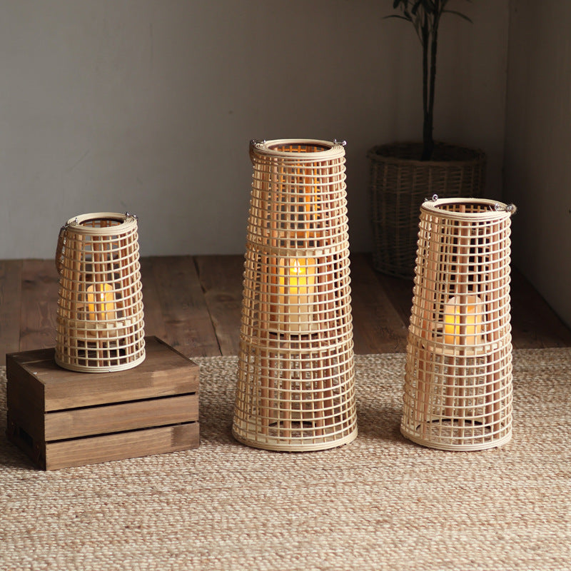High-quality basket lamp in natural design Stornfield