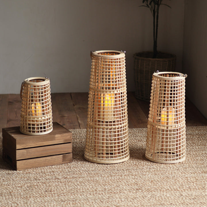 High-quality basket lamp in natural design Stornfield