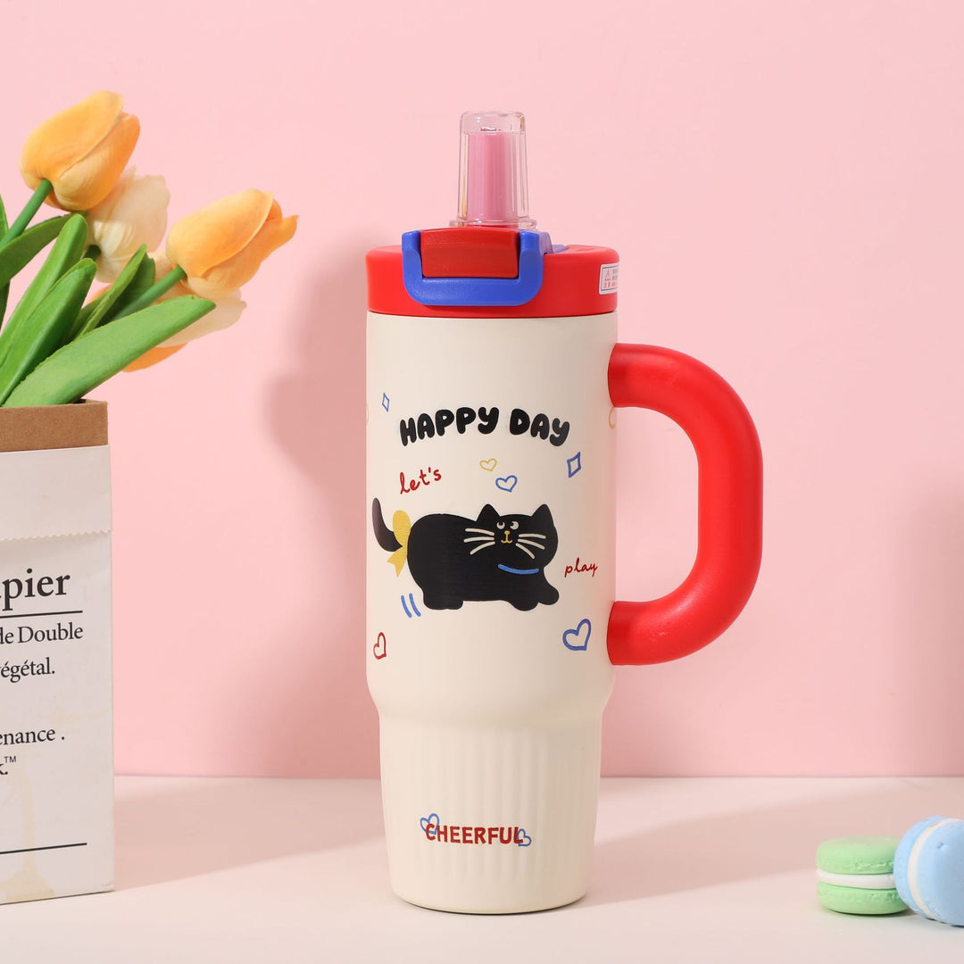 Cartoon-Printed Insulated Travel Mug Stornfield