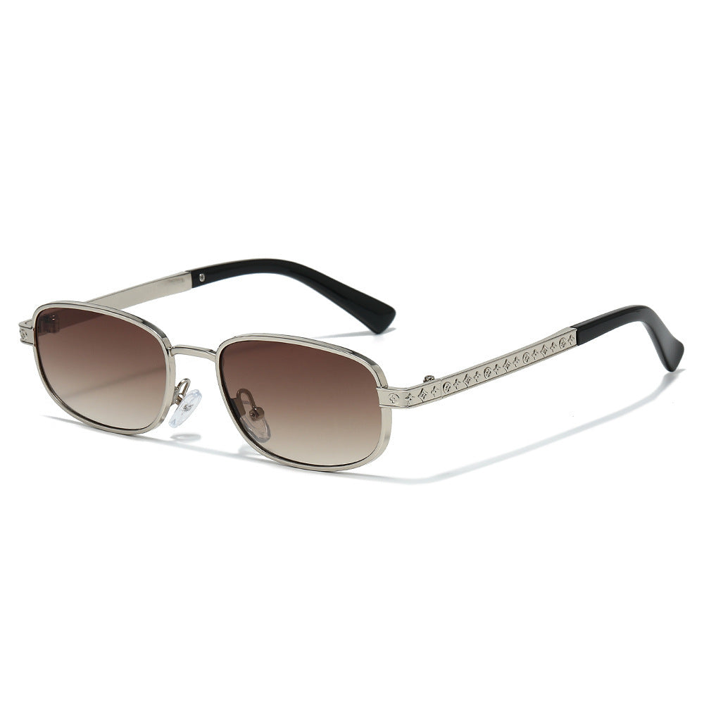 Stylish Rectangle Frame Sunglasses with Nose Pads Stornfield