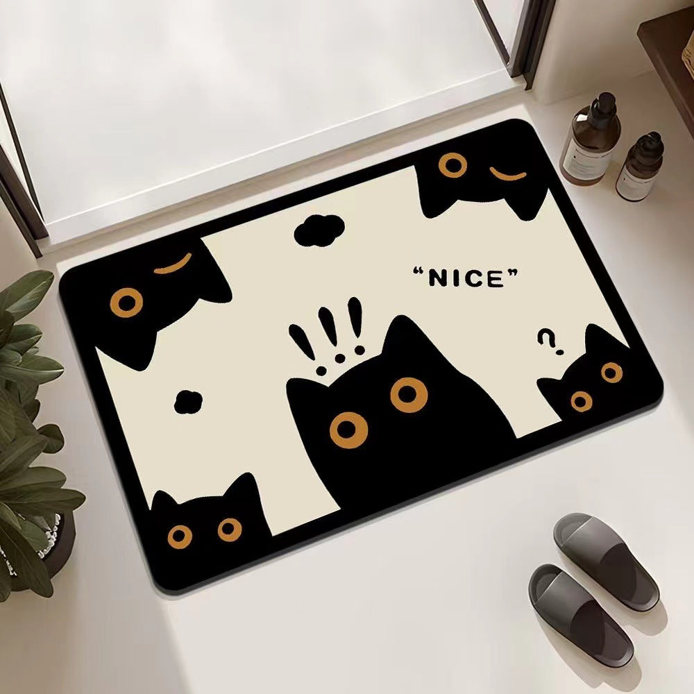 Playful Cat-Themed Entrance Mat Stornfield