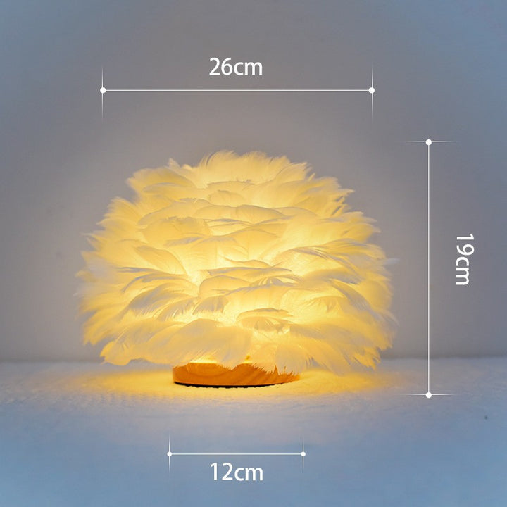 Feather Aesthetic Table Lamp