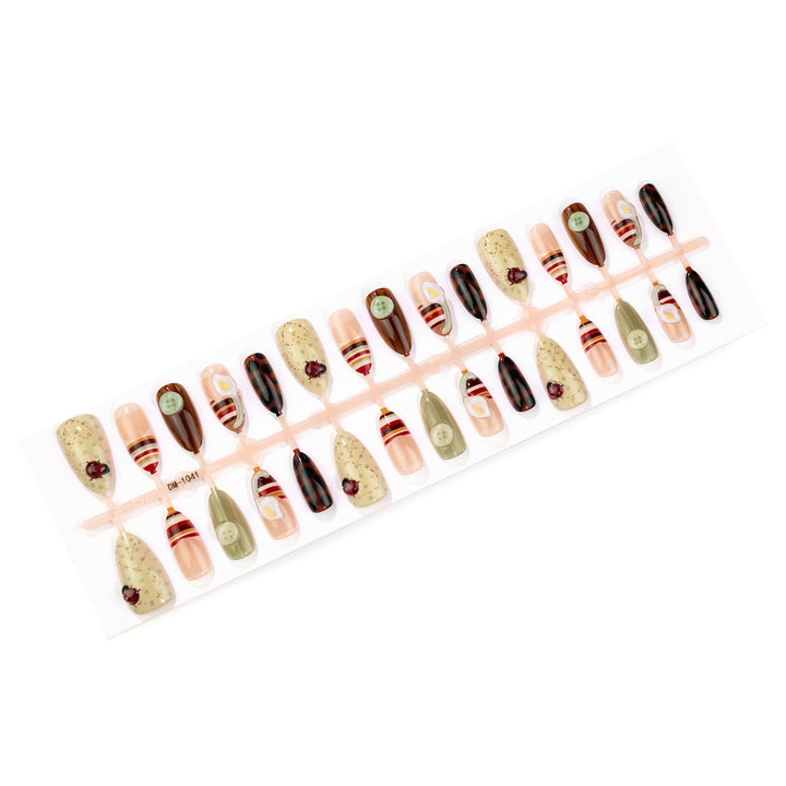 Artistic Hand-Painted Press-On Nail Art Stornfield