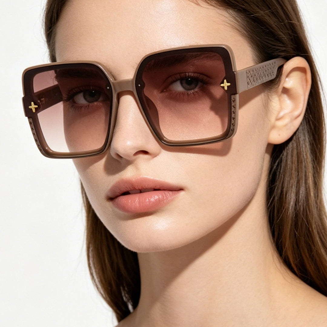 Women's fashionable square sunglasses with embellished frame Stornfield