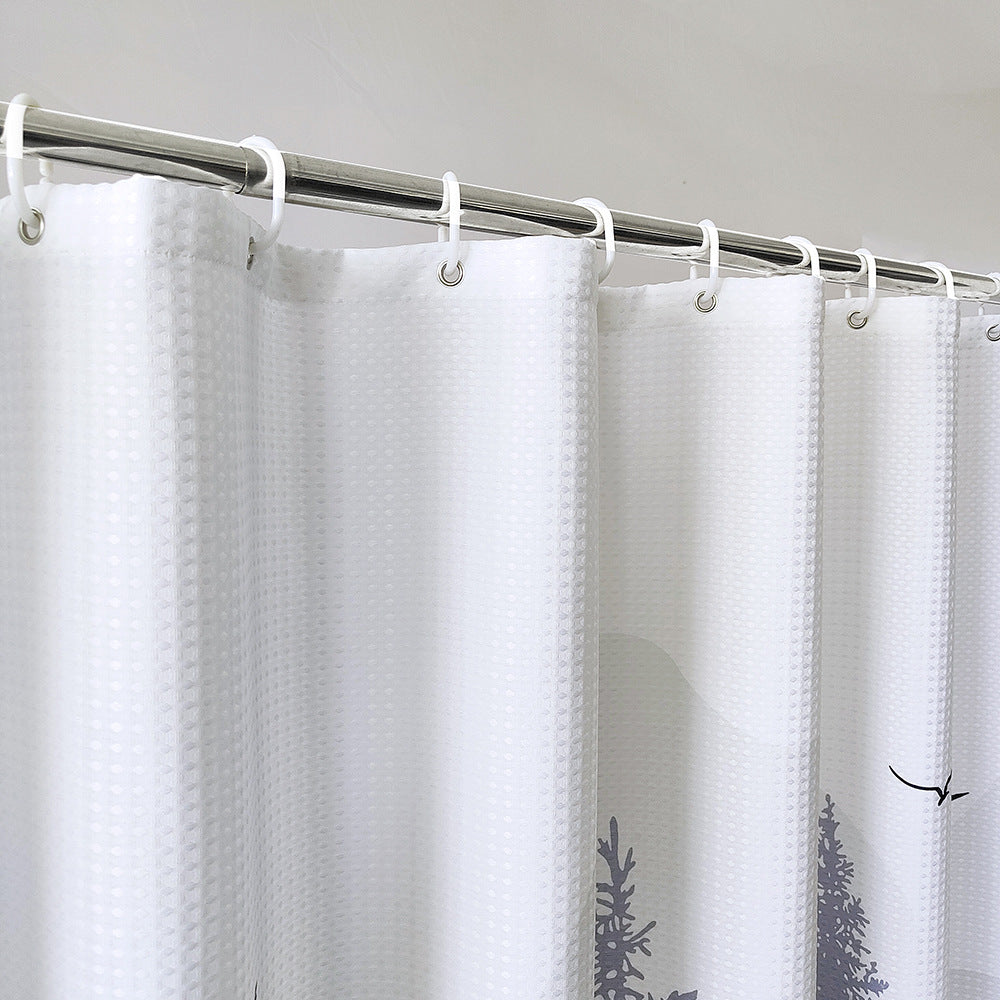 Geometric Patterned Waterproof Shower Curtain Stornfield