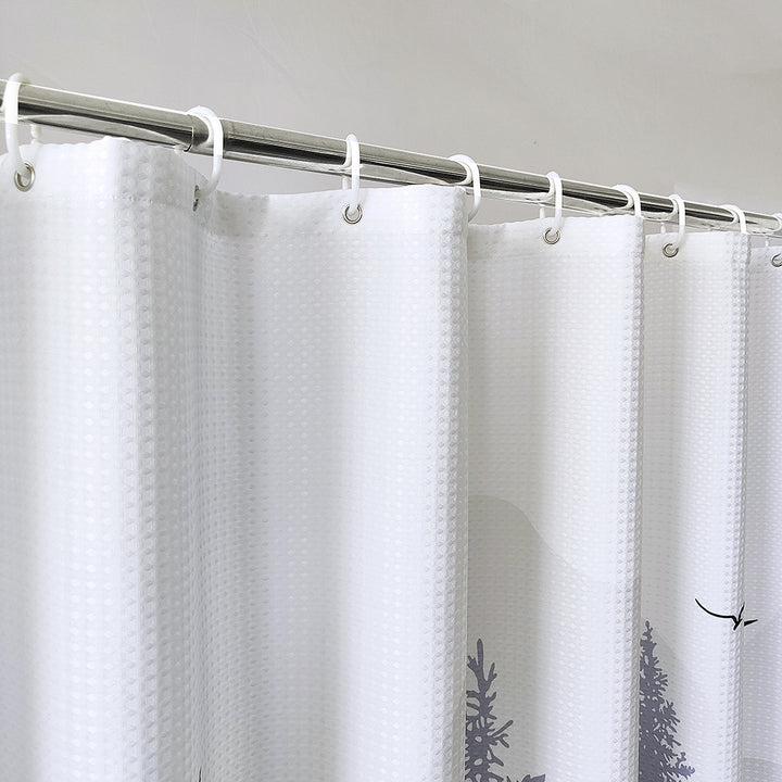 Geometric Patterned Waterproof Shower Curtain Stornfield