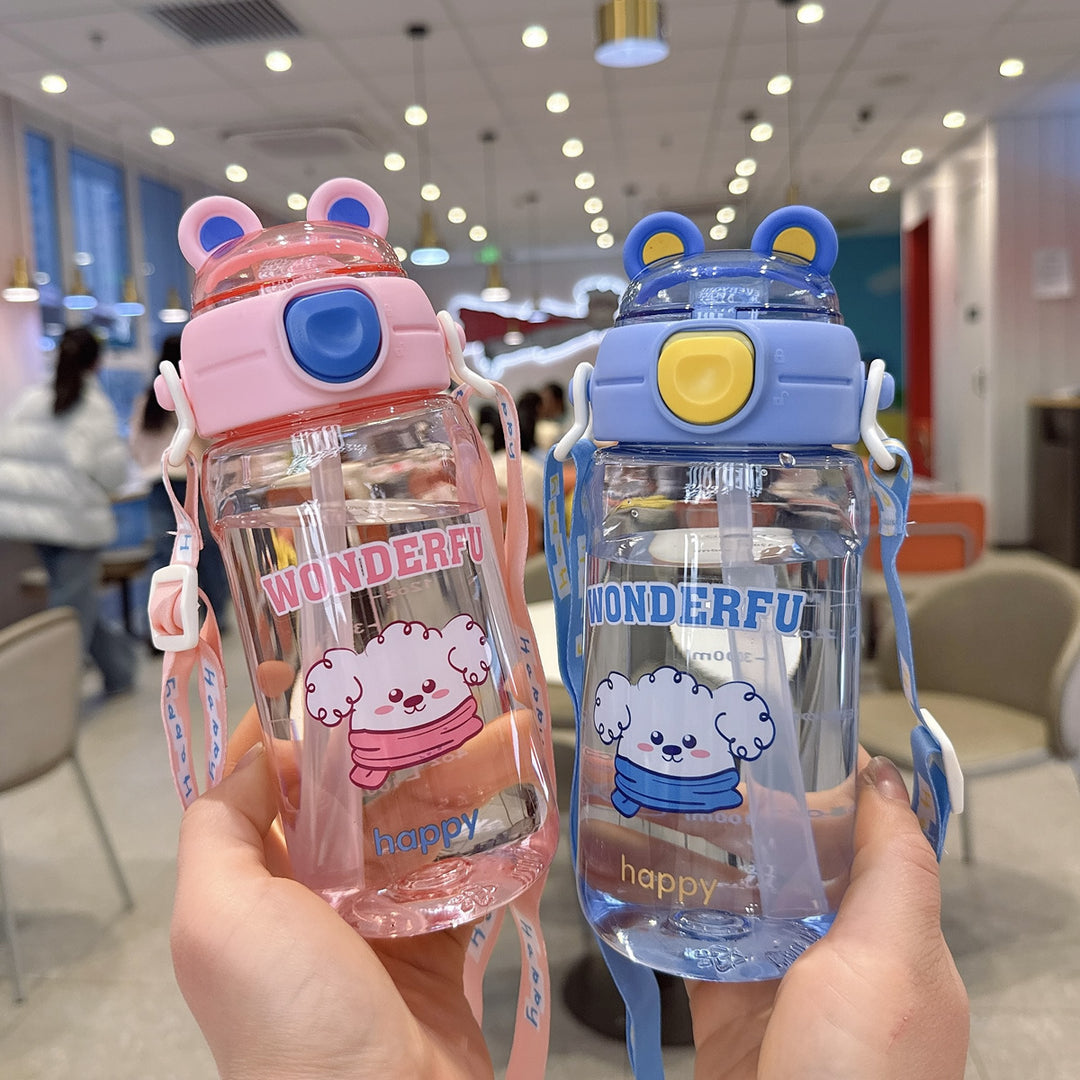 Ladies Playful waterproof drinking bottle with carrying strap Stornfield