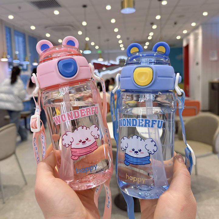 Ladies Playful waterproof drinking bottle with carrying strap Stornfield