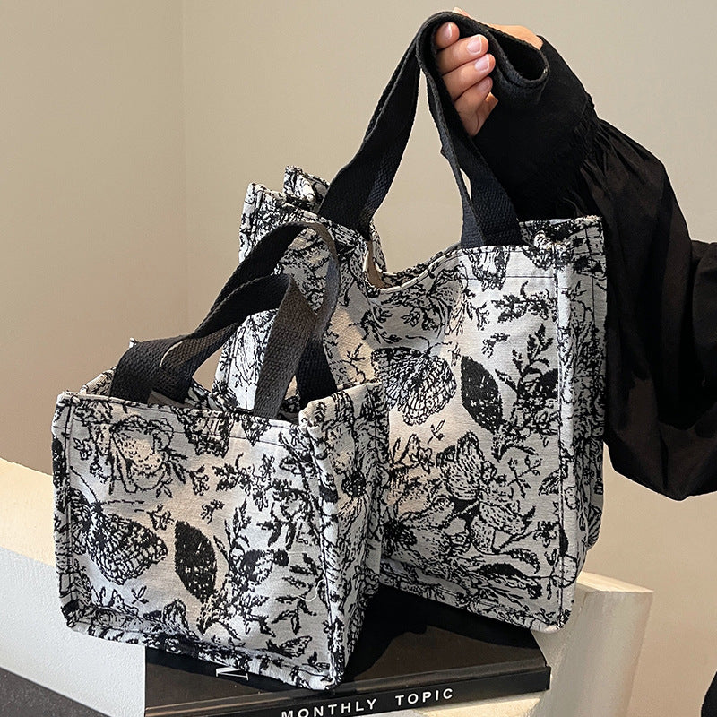 Eco-Friendly Floral Print Tote Bag