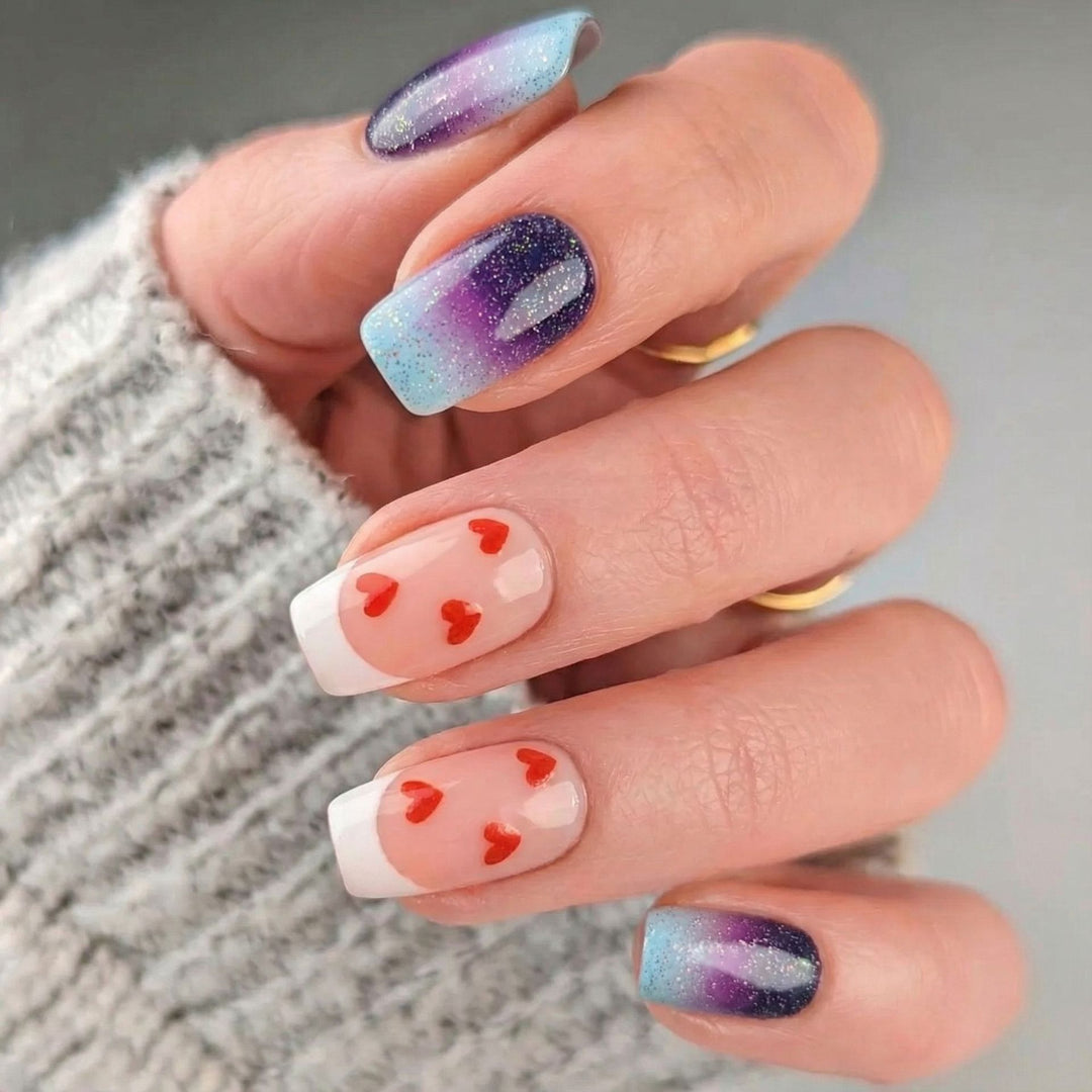 Nail Art Set with Romantic Heart Design Stornfield