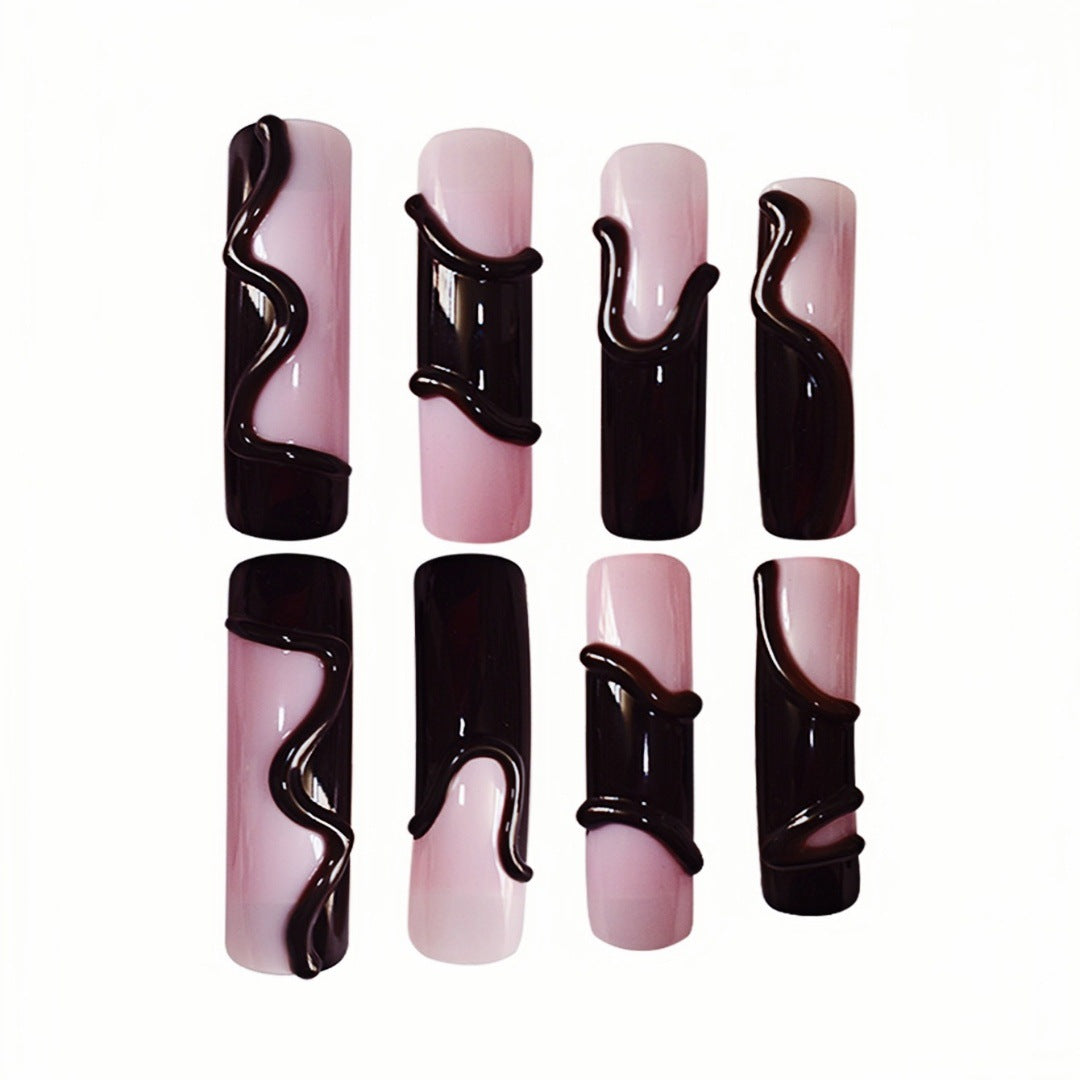 Artistic Melting Effect Press-On Nail Extensions Stornfield