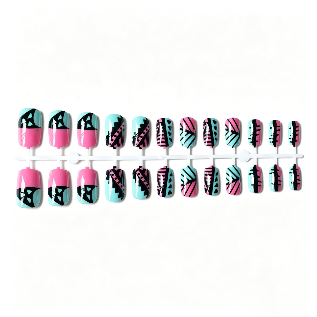 Artistic Geometric Nail Art