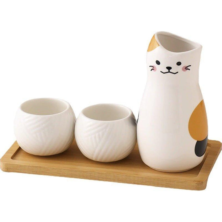 Japanese Ceramic Kitten Sake Sets | Stornfield