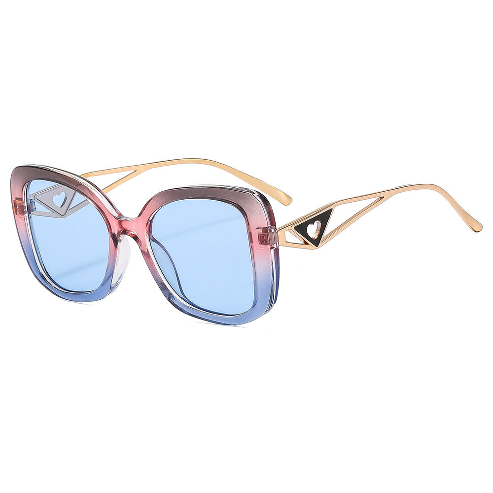 Ladies fashionable oversized sunglasses with luxurious heart detail Stornfield