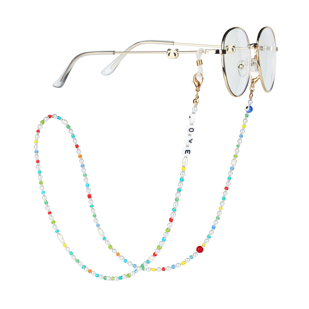 Fashionable glasses strap with colorful beads Stornfield