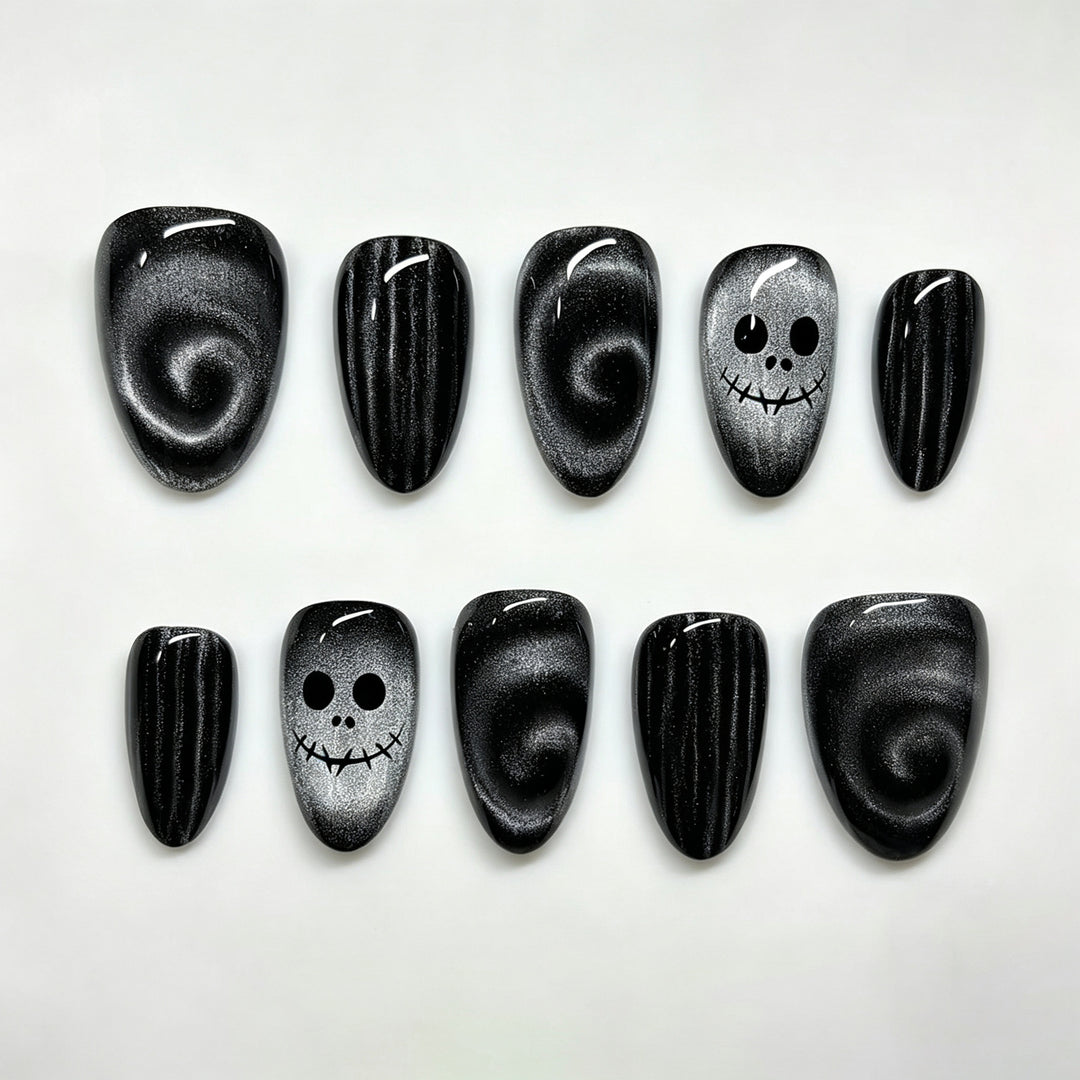 Creative Halloween-Themed Press-On Nail Art Set Stornfield