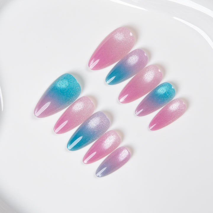 Glossy Ombre Press-On Nail Set