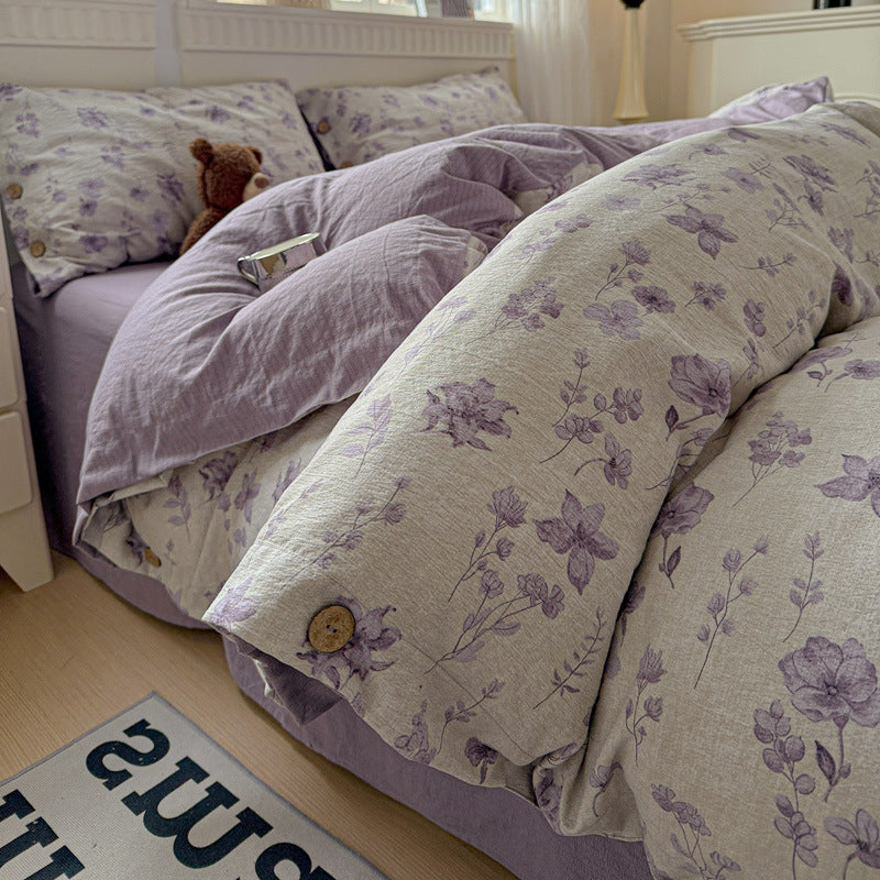 Floral Embroidered Bedding Set