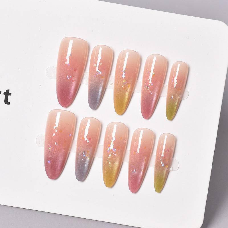 Glittery Ombre Nail Extensions Stornfield