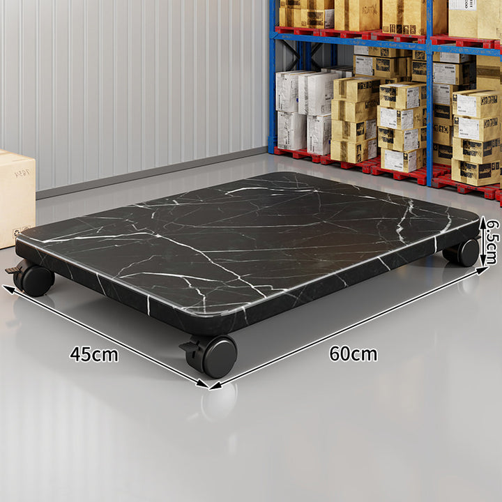 Low-Profile Rolling Plant & Furniture Base with Locking Swivel Casters