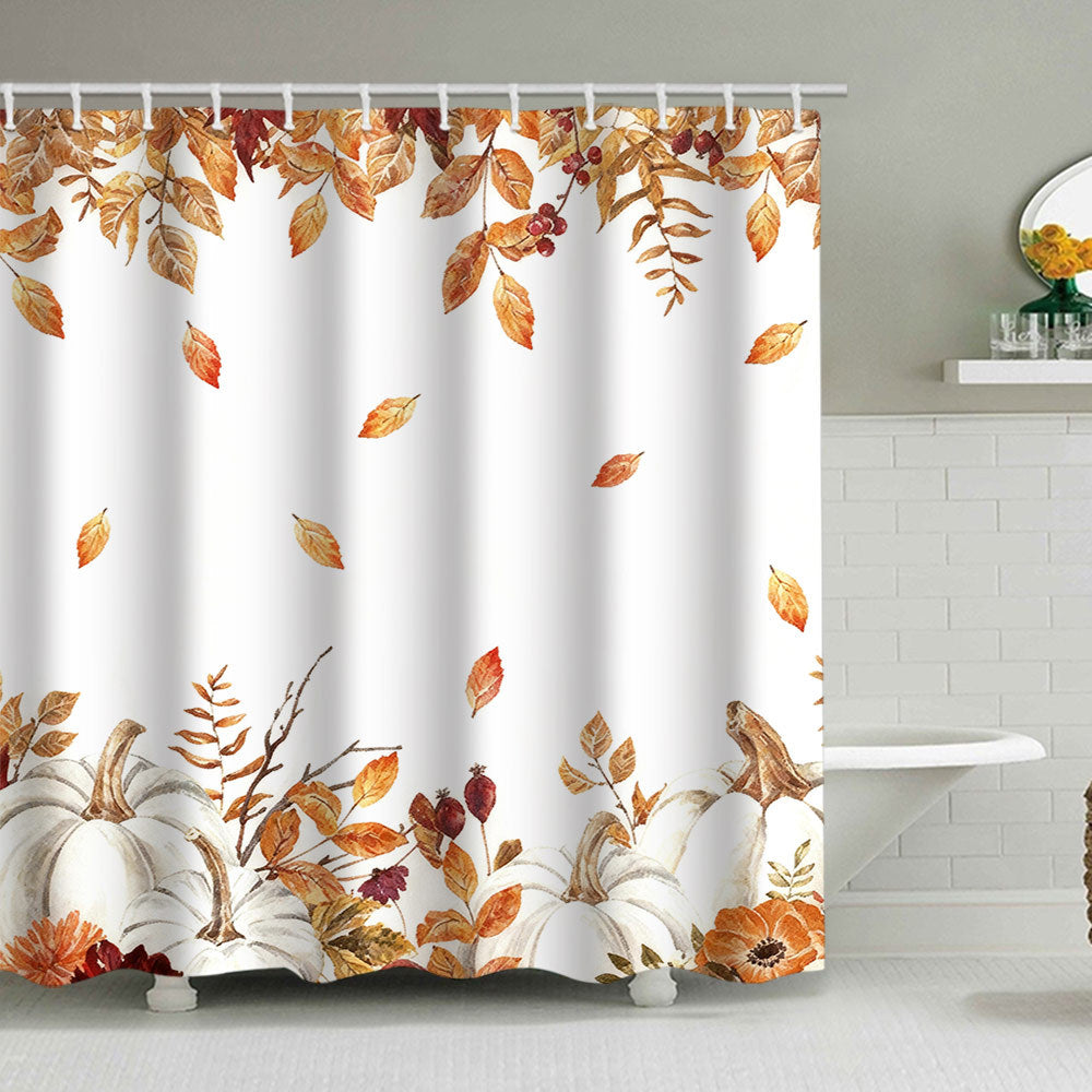 Artistic Pumpkin Print Shower Curtain Stornfield