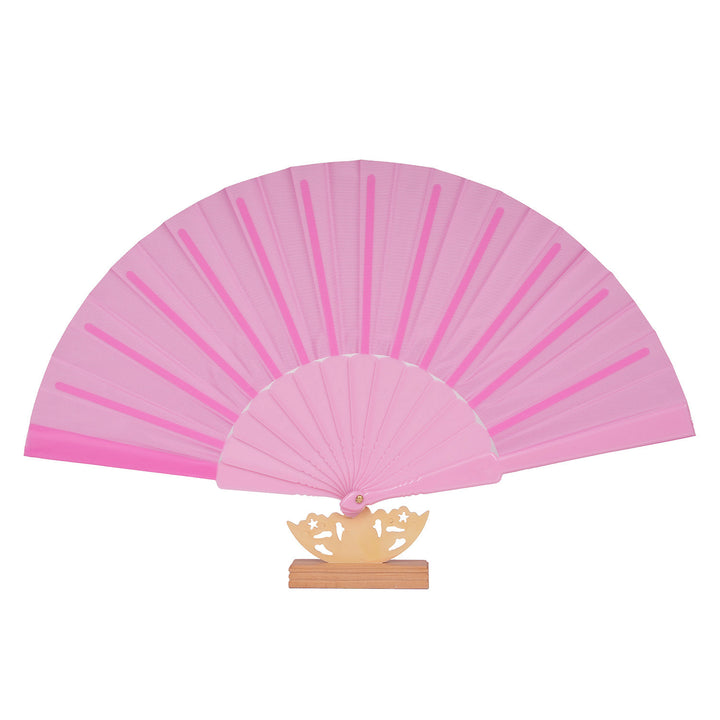 Women's artistic hand fan with filigree wooden handle Stornfield