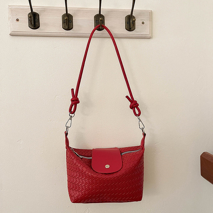 Textured Weave Crossbody Bag