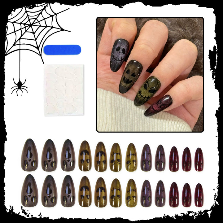 Art nail set with unique spooky designs Stornfield