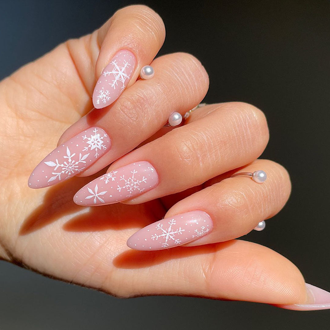 Frosted Snowflake Press-On Nail Set Stornfield