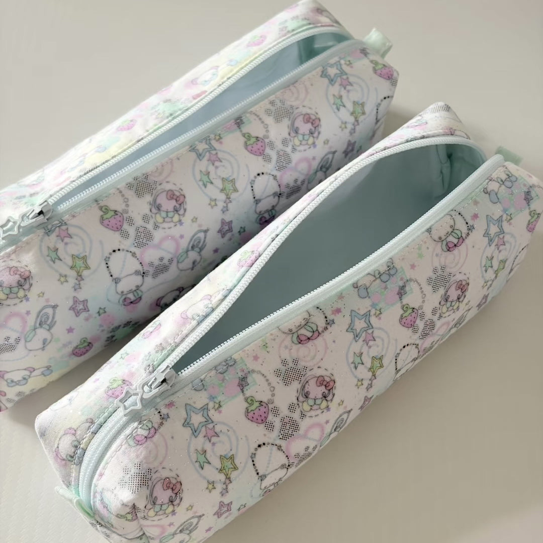 Versatile Cartoon-Printed Pencil Case