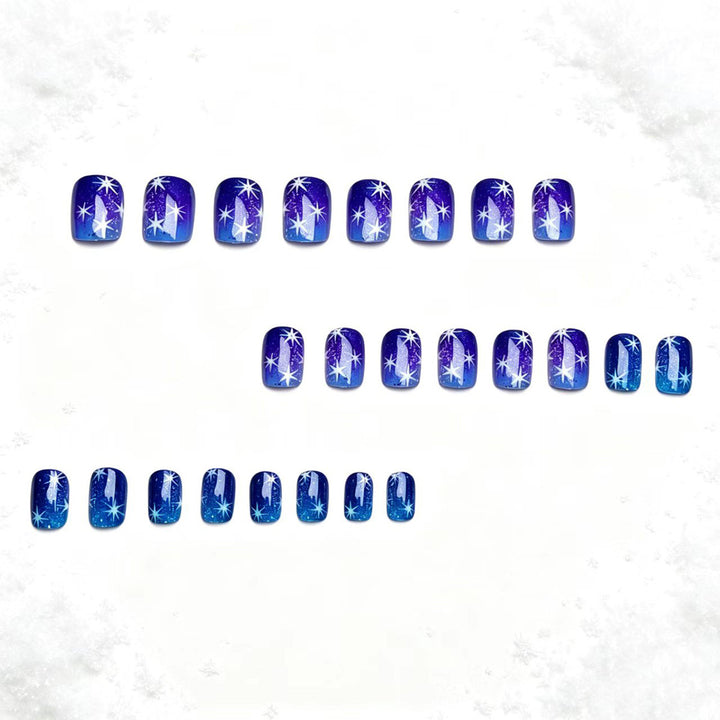 Artificial nails with sparkling star pattern Stornfield