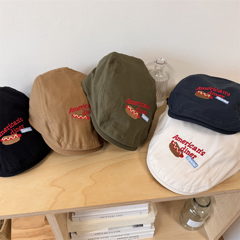 Men's Embroidered Casual Newsboy Cap Stornfield
