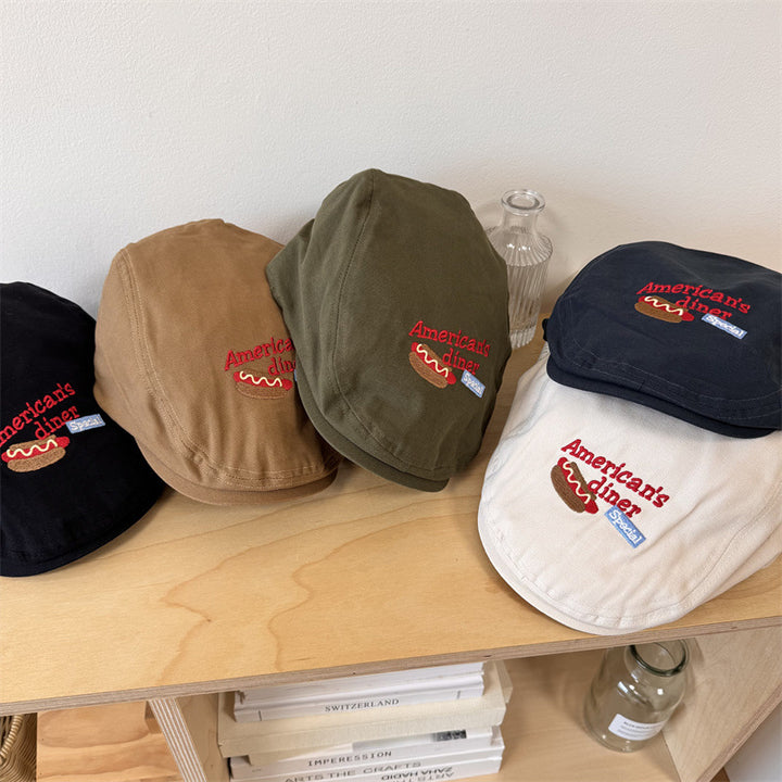 Men's Embroidered Casual Newsboy Cap Stornfield