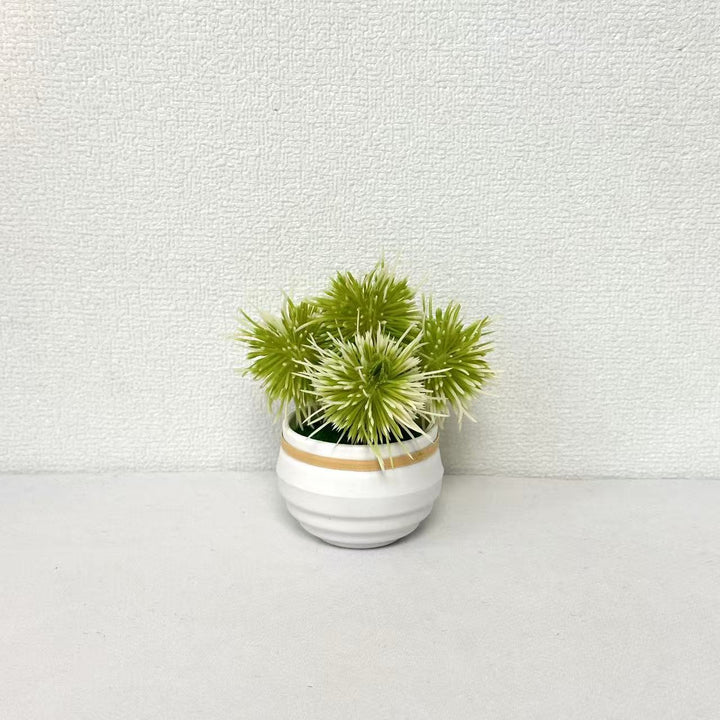 Lifelike Potted Green Plant
