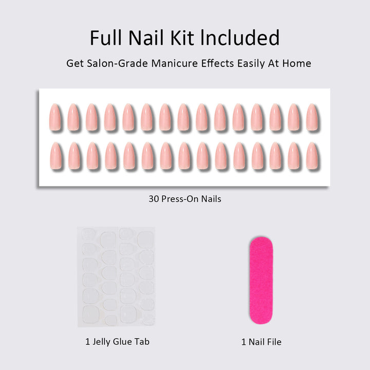Artificial nail set with delicate flowers and glitter accents Stornfield