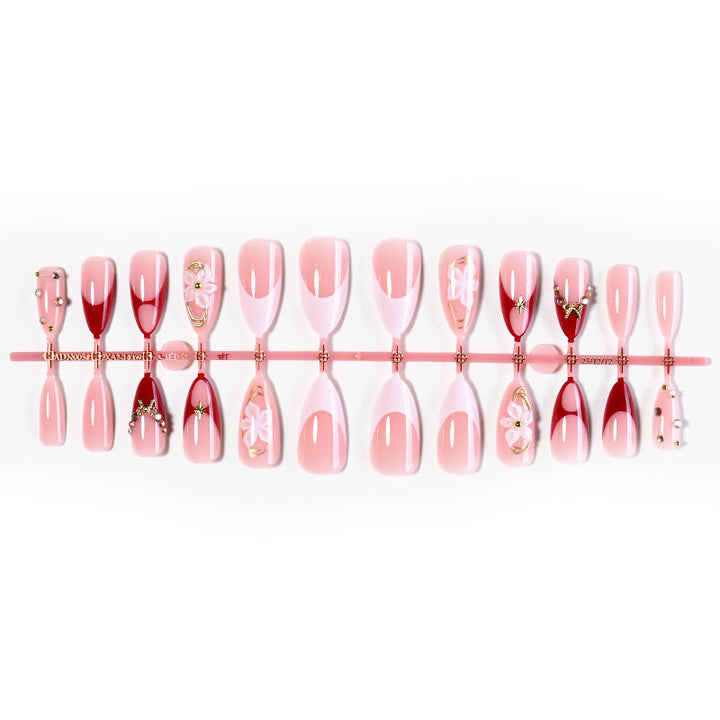 Artificial nail set with floral and glamorous accents Stornfield 1789119024