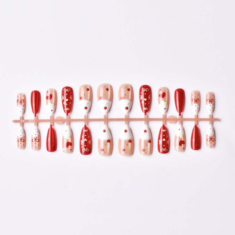 Creative Cherry-Design Press-On Nail Set Stornfield