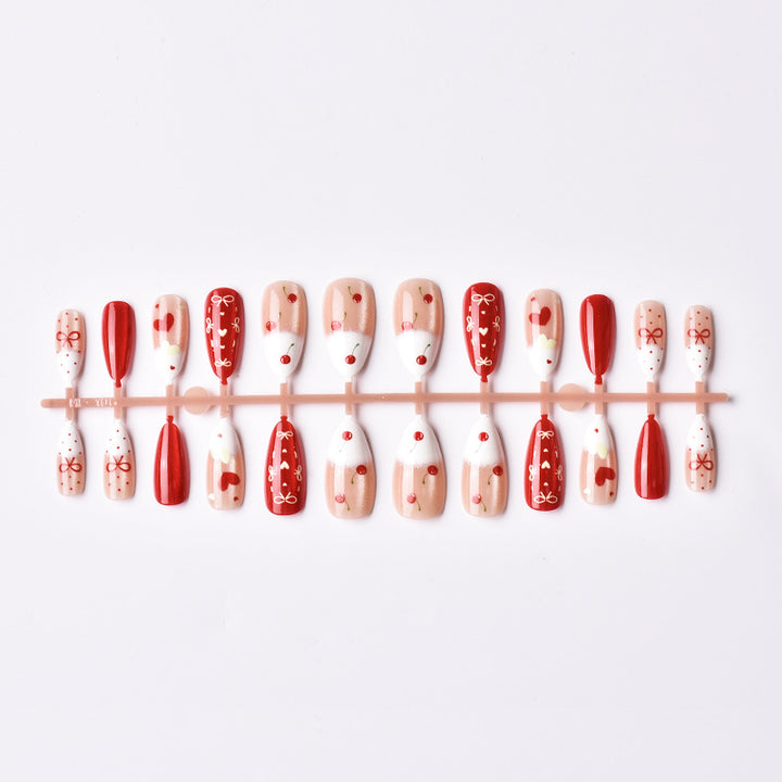 Creative Cherry-Design Press-On Nail Set Stornfield