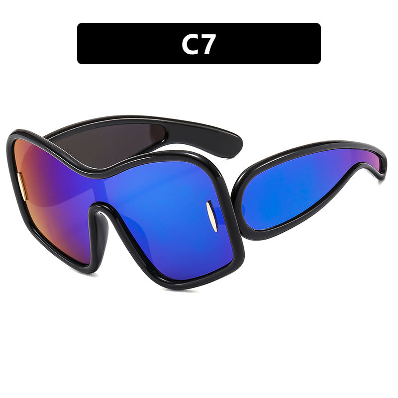 Women’s futuristic sunglasses with extra wide design and protective UV filter Stornfield