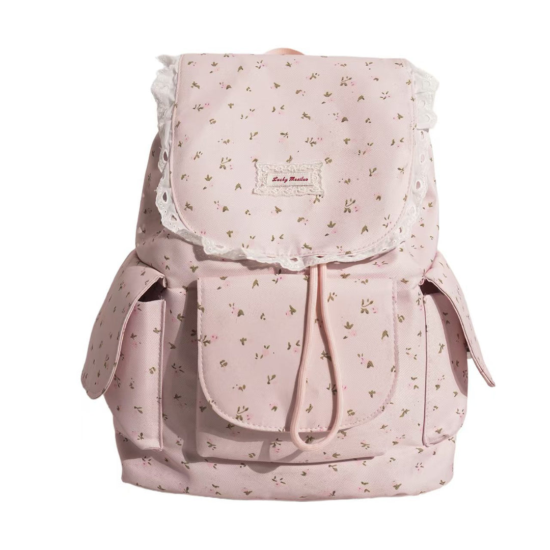 Floral Print Ruffled Backpack Stornfield