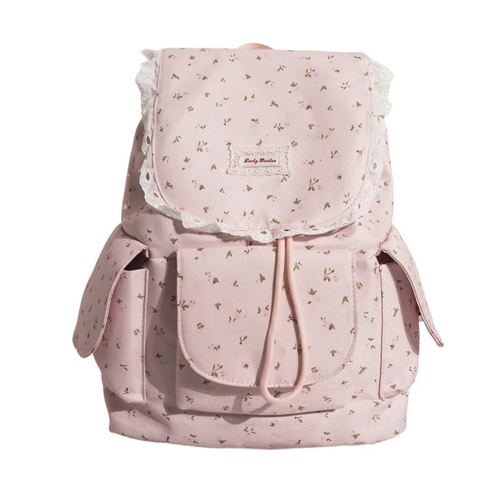 Floral Print Ruffled Backpack Stornfield