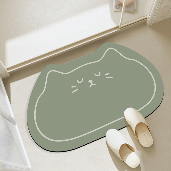 Cat-Shaped Bathroom Mat