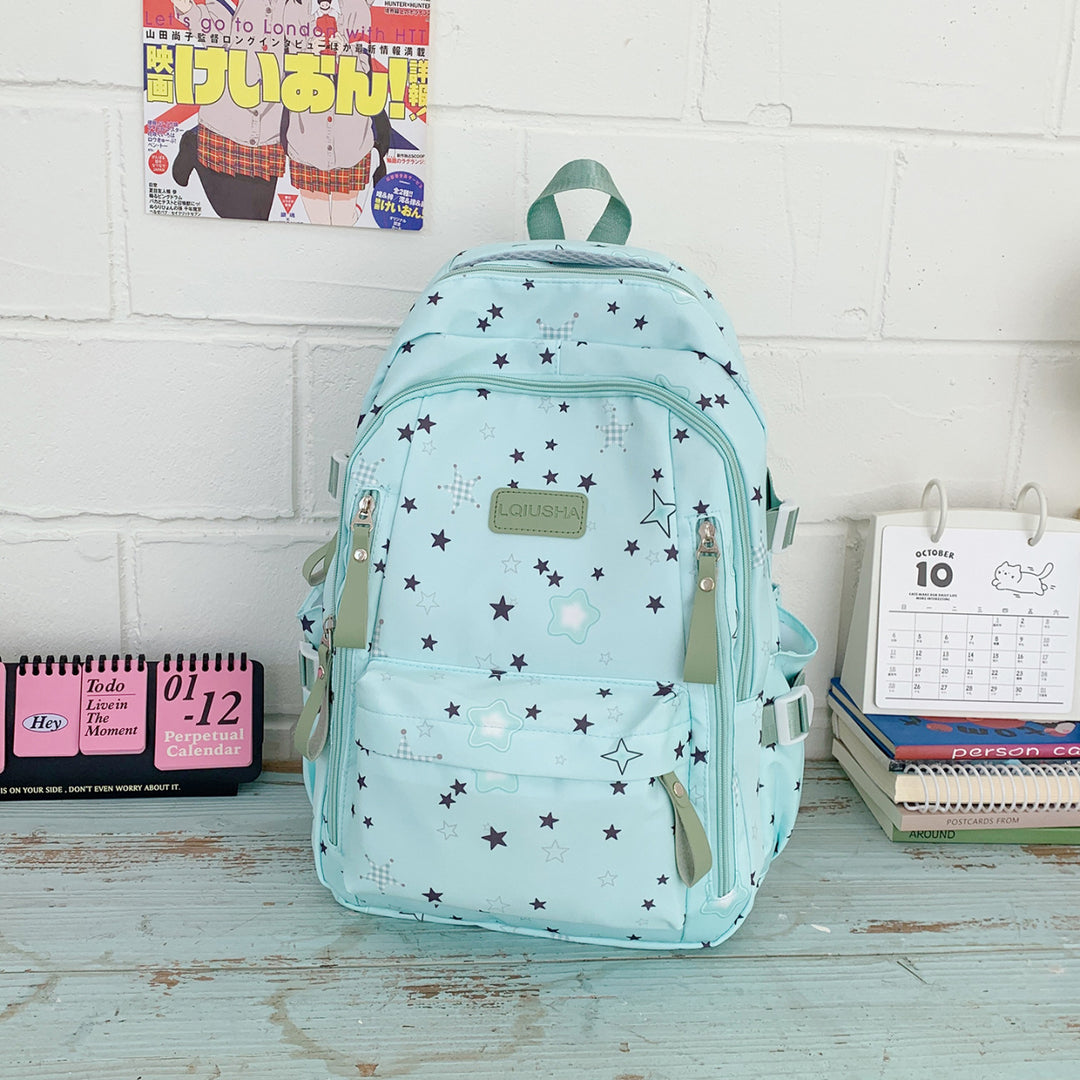 Star-Patterned Durable Backpack