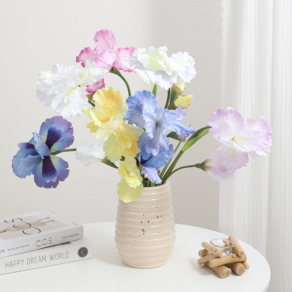 Artificial Iris Flower Stem with Realistic Details