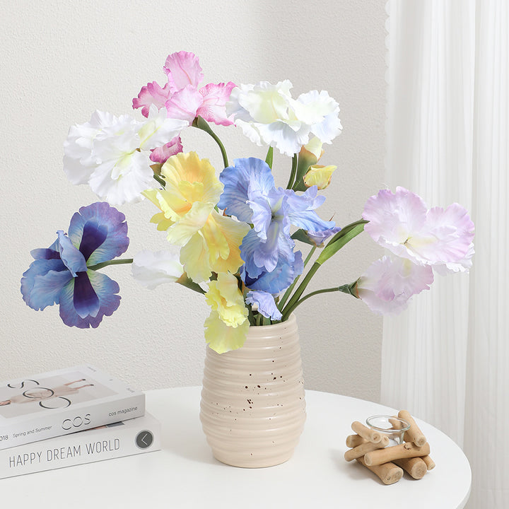 Artificial Iris Flower Stem with Realistic Details